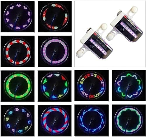 Bike Wheel Lights (2 Pack) - Waterproof LED Bicycle Spoke Tire Lights - 30 Different Patterns Change - Bike Accessories - Black B087LVRMZV
