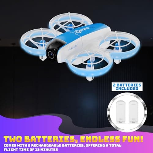 Contixo F15 Astro Mini Drone with 2.4" Screen Remote – 720P HD Dual Camera, Live Video Display, Optical Flow Hover, One-Key Takeoff/Landing, 360° Stunts, 2 Batteries, Beginner Drone for & Adults