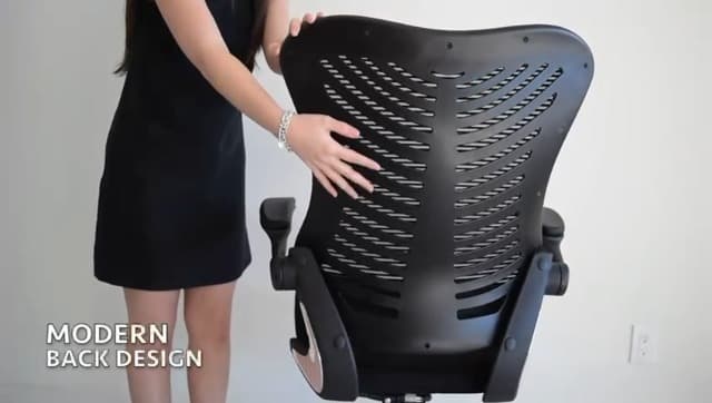 OfficeFactor 300 Lbs Tall Drafting Chair with Adjustable Foot Ring & Flip-Up Arms – Ergonomic Standing Desk Chair, Breathable Mesh Office Chair for Tall Desks, Counter Height & Reception(Black)