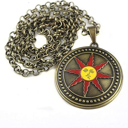 Dark Souls Game Series Inspired - Dark Souls 3 Special Edition The Sun Necklace Pendant. Great Gift For a Gamer Friend And a Great Cosplay Item For Any Dark Soul Franchise Fan. B08LR2WQ6M
