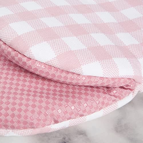 KitchenAid Gingham Mini Oven Mitt 2-Pack Set, Dried Rose, 5.5"x8" B0BMKLJMKR
