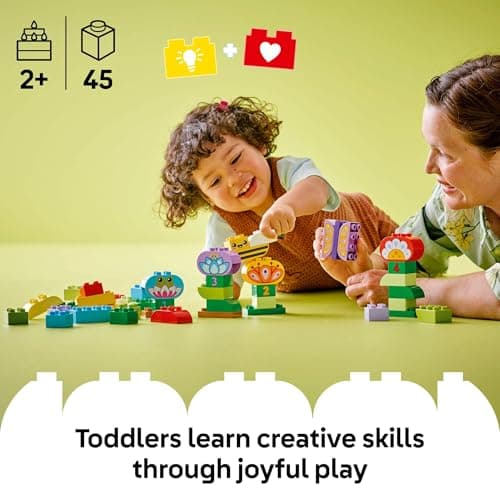LEGO DUPLO Town Creative Garden & Flowers Building Toy Playset - Preschool Learning and Educational Flower Toy for Toddlers, Boys and Girls, Ages 2+ - Baby Gift Idea - 10444 B0DJ184XFZ