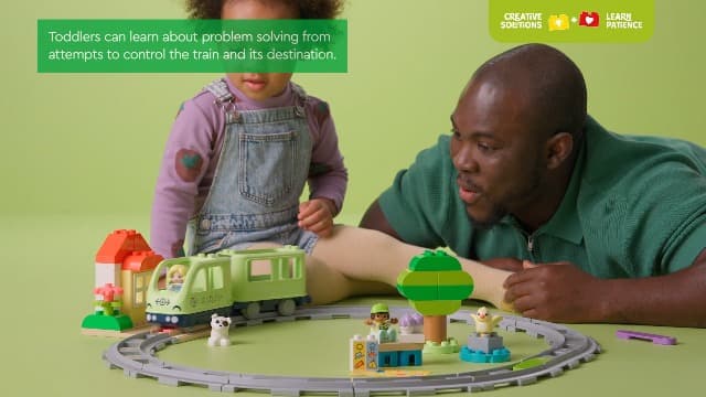Building Toys for Toddlers, Ages 2+, Train Set, Develops Fine Motor Skills, W/ Larger Bricks & Figures, 57 Pieces, Gift Idea LEGO DUPLO Interactive Adventure Train 10427 B0CV2BX49N