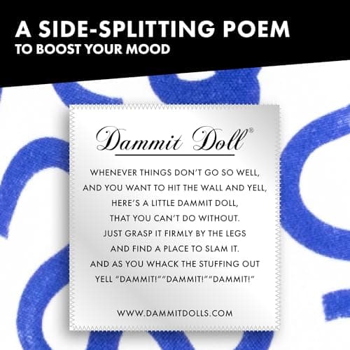 Dammit Doll - Classic Random Color, Stress Relief - Gag Gift - 1 Doll