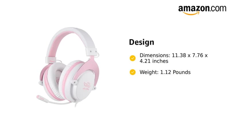 USOTSO MPOWER Stereo Gaming Headset for PS4, PC, Mobile, Noise Cancelling Over Ear Headphones with Retractable Flexible Mic & Soft Memory Earmuffs for Laptop Mac Games-Angel Edition