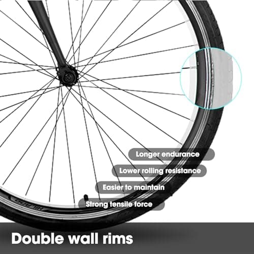 HILAND 700c Road Bike 14 Speed, Aluminum Frame Racing Bike, City Commuter Bicycle for Men Women