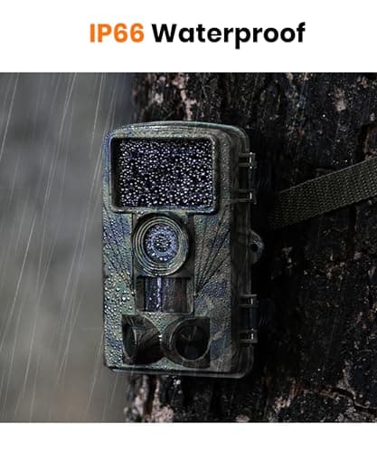 Trail Camera - 4K 48MP WiFi Game Camera with Night Vision, 0.05s Trigger Motion Activated Camera, IP66 Waterproof, 130 Wide-Angle Cell Phone App No Glow Infrared LEDs for Outdoor Wildlife