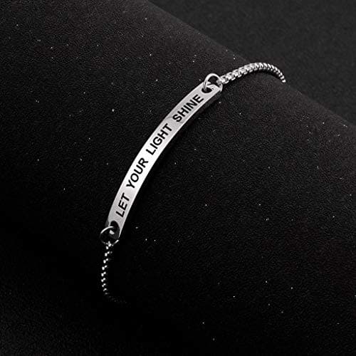 SOUSYOKYOSAM Women Bracelets for Women, Stainless Steel Inspiration Motivational Jewelry Gifts for Girl B07SLKDT79