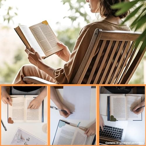 Yuoyar 30 Packs Leather Heart Bookmarks for Book Lovers, Cute Gifts (Solid Color) B0F53KXKCS