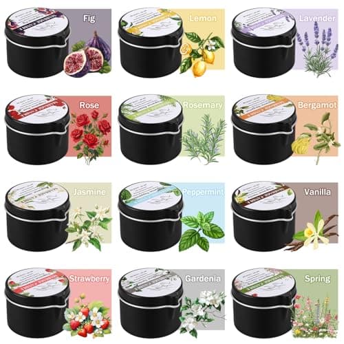 1oz Low Temperature Body Oil Scented Candles for Home Spa & Relaxation 12pcs Massage Oil Candle,Moisturising Natural Soybeans Gift Sets B0G4PYMTJP