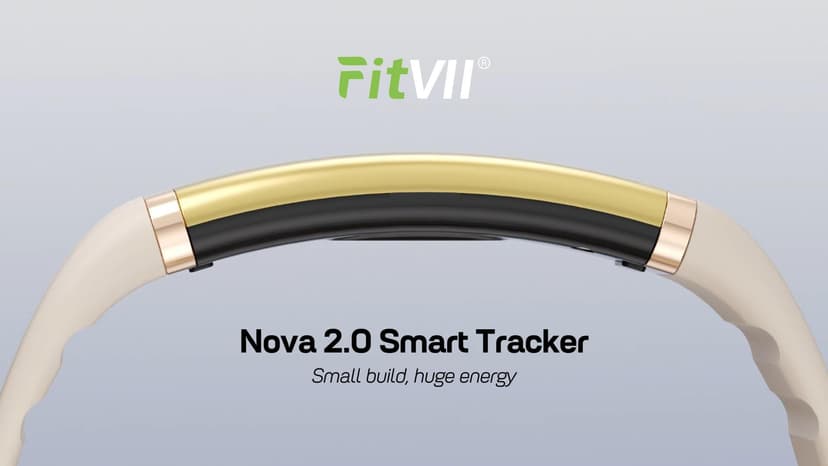 FITVII Screenless Fitness Tracker for Women Men, Health and Fitness Wearable with 24/7 Heart Rate, Blood Pressure and HRV Sleep Monitor, Subscription Free Activity Tracker for Android & iPhone