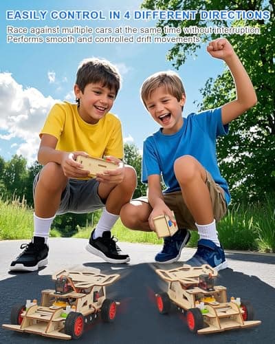 Poraxy STEM Kits for Kids 8-10, STEM Toys for Boys Age 8-12, Remote Control Car, Wooden 3D Puzzles 8-13 Science Projects Building Model, Birthday Gifts for 8 9 10 11 12 13 14 Year Old Teen Boys Girls