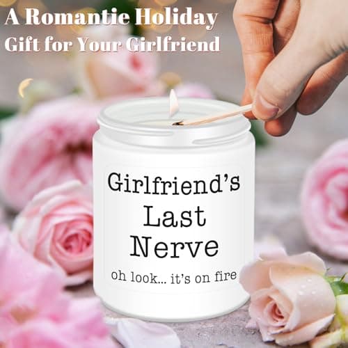 Homsolver Gifts for Girlfriend from Boyfriend, Best Valentines Day Anniversary Christmas Birthday Funny Gifts, Gift for Girlfriend Fiancee, Lavender Scented Candles B0G8ZHZ3FW
