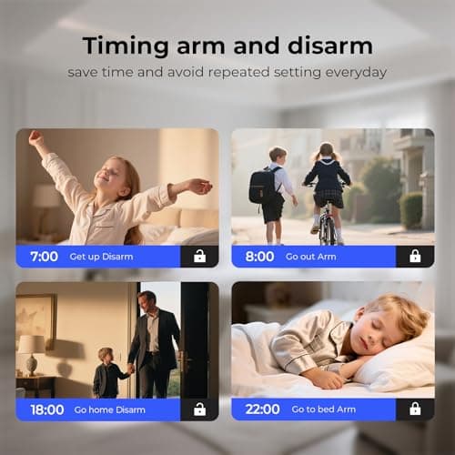 Wireless Home Security System WiFi/4G Home Alarm System with Phone APP Alert | Voice Control | No Subscription Fees | 24/7 Monitoring | Alexa Compatible