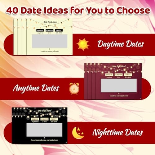 Christmas Romantic Gifts for Boyfriend Girlfriend,40 Scratch Off Date Night Ideas Card Games,Anniversary Couple Mens Gifts for Him,Her,Women,Men,Wife,Husband,Valentines Day,Wedding,Engagement