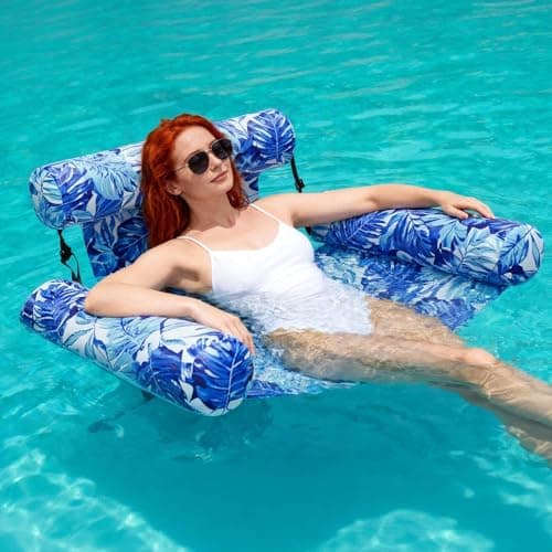 Inflatable Pool Float for Adults – Heavy Duty Floating Lounge Chair & Pool Noodle for Summer, Beach, Lake & Pool Parties – Comfortable Water Lounge for Relaxing & Fun