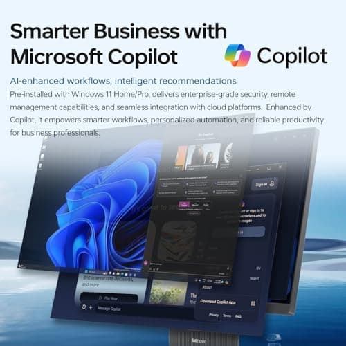 Lenovo IdeaCentre Business Computer All-in-One PC, 27" FHD 100Hz Display, Intel Core i7-13620H, 32GB DDR5, 1TB SSD, Wi-Fi 6, Windows 11 Pro with AI & Microsoft Copilot, Wireless KB & M, Grey