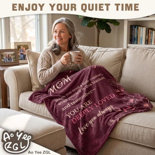 Fun Gifts for Mom on Birthday Mother's Day,Flannel Material ,Suitable for naps and rest,Size:60 x 50 in,Mom Stocking Stuffers Mom Flannel Blanket,Gifts for Mom from Daughter Son on Christmas B0HFN8TCLZ