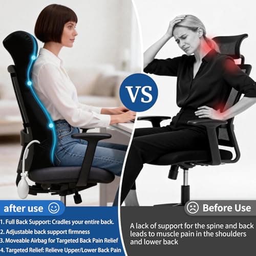 27.7'' Adjustable High Lumbar Support Pillow for Office Chair, Full Back Support Pillow for Upper Lower Back Pain Relief, Memory Foam Lumbar Cushion for Desk, Gaming Chair, Couch, Improves Posture