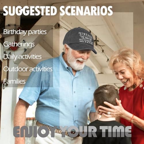 Birthday Gifts for Men Women, Personalized 30th - 100th Birthday Gifts, 1924-1995 Vintage Hat