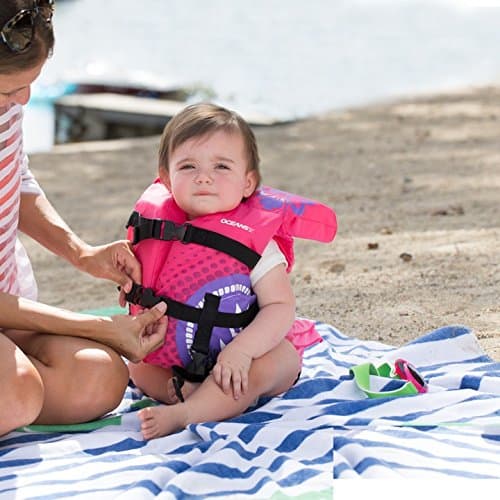 Aqua Oceans 7 Life Jacket for Kids - US Coast Guard Approved Life Vest for Infant, Child & Youth Boys and Girls, Open-Side PFD for Boating, Swimming & Water Sports