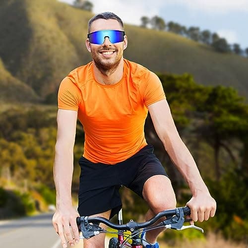 BOLLFO Polarized Sports Sunglasses,UV400 Protection Outdoor Glasses for Men Women Youth Baseball Cycling Running Driving Golf