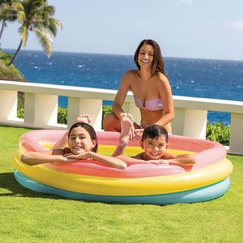 Intex Kiddie Pool - Kid's Summer Sunset Glow Design - 58" x 13"