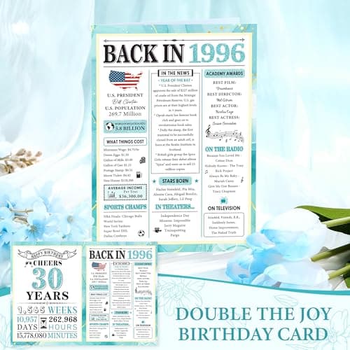 30th Birthday Gifts for Women 30 Year Old Birthday Gifts for Women Unique Turning 30 Gift Woman Cool 1996 Gift Ideas for Woman 30s Happy 30th Bday Decoration Set with Tumbler Tote Bag for Her Daughter B0G1LP7JNR