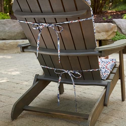 Arden Outdoor Foam Adirondack Cushion, 2 Pack, 21.5 x 19, Water Repellent, Fade Resistant, Foam Cushion for Adirondack Chairs Clark Blue