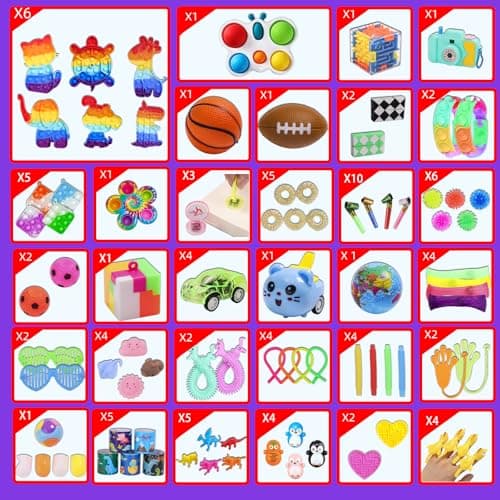 1000 Pcs Party Favors for Kids, Fidget Toys Bulk, Birthday Gift Toys, Fidgets Stocking Stuffers, Treasure Box Birthday Party, Goodie Bag Stuffers, Carnival Prizes, Pinata Filler Stuffers for Classroom B0CBDHC4BN