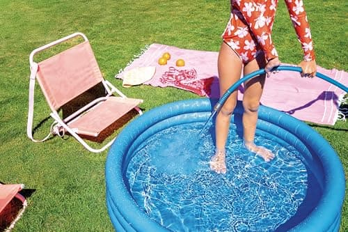 INTEX 59416EP Crystal Blue Inflatable Kiddie Swimming Pool, 45in x 10in