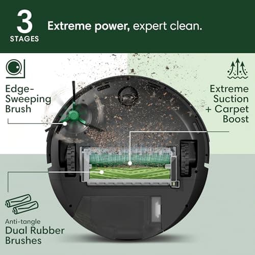 iRobot Roomba Max 705 Vac Robot Vacuum + AutoEmpty Dock - Extreme Power-Lifting Suction, Anti-Tangle Dual Rubber Brushes, Self-Empties, Recognizes and Avoids Obstacles, LiDAR Navigation