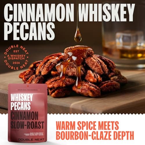 Double Neat Bourbon Flavored Snacks Variety Pack | Snacks Gifts for Men | Bourbon Glazed Beef Jerky, Cinnamon Whiskey Pecans, Almonds | Gift for Whiskey Lovers Men | 10oz, 3 Pack B0GGHN7KTL