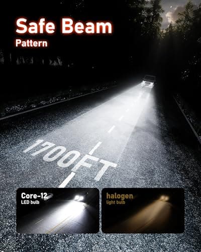 HIKARI WINGS 2026 40000LM H11/H8/H9 LED Bulbs, 45W Upgraded Core Chips, High Lumens Kit, 6000k Cool White, IP68 Waterproof, H16 Foglight