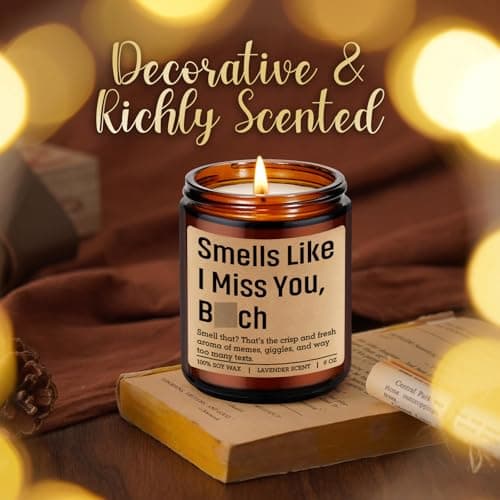 Long Distance Friendship, Moving Away, Going Away, Christmas, Birthday Gifts for Bestie, Friends, Sister, Her, Him, Couple LEADO Candle, Long Distance Gifts, I Miss You Gifts for Women, Best Friend B0FNVH7CTP