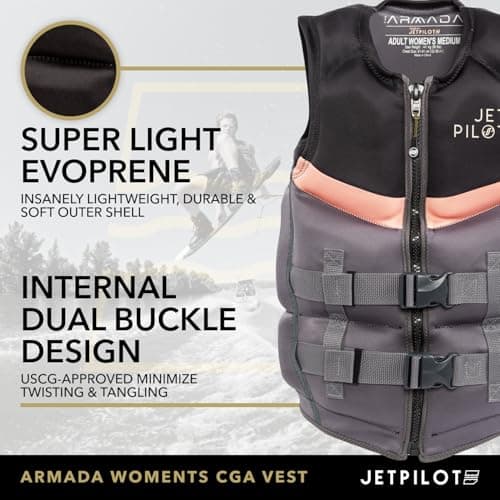Jetpilot Women’s Lifevest. Armada Neoprene Coast Guard Approved Life Jacket PFD