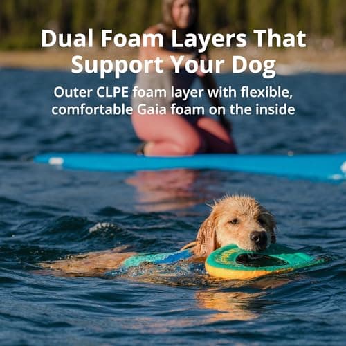 Ruffwear, Float Coat Dog Life Jacket, Premium Buoyancy Swim Vest with Lift Handle, Secure Fit & Reflective Trim, Adjustable Flotation for Swimming, Boating, & Outdoor Adventures, Wave Orange, Large
