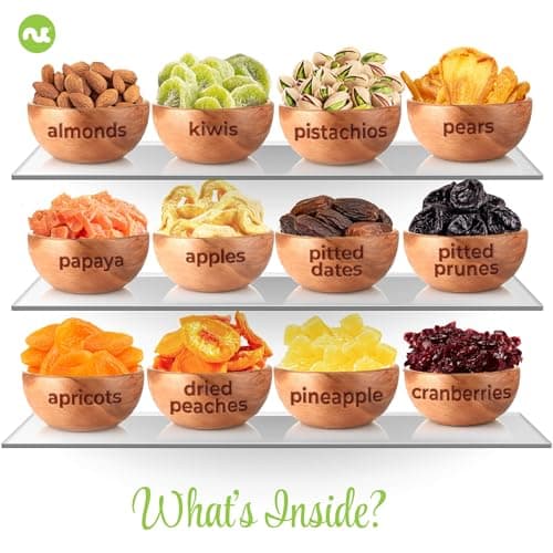 in White Gold Box Food Arrangement, Healthy Snack Care Package, Kosher NUT CRAVINGS - Dried Fruit & Mixed Nuts Gift Basket (12 Assortments) B07K8RCCB9