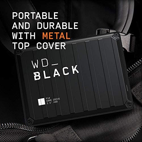 WD_BLACK 5TB P10 Game Drive, Portable External Hard Drive, Works with Playstation, Xbox, & PC - WDBA3A0050BBK-WESN