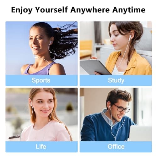 2 Pack USB C Headphones for iPhone 16 17, USB Type C Earbuds Wired in-Ear Earphones with Mic & Volume Control Compatible for iPhone 17 16 16 Pro Max,15 Pro/Pro Max, iPad Pro,Samsung Galaxy S25