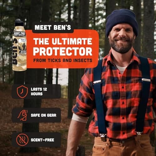 Ben's Hunting Formula - Tick & Mosquito Repellent for Up to 12 Hours of Protection - 20% Picaridin Bug Spray with EcoSpray Fine Mist Sprayer - Sweat-Resistant - 6 Fl Oz (Pack of 3)