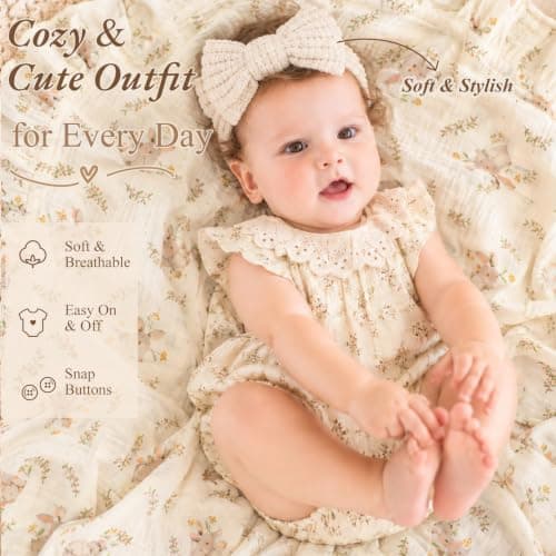 Baby Shower Gifts Set with a 0–6M Romper,39-Inch Swaddle,Sensory Books,Bunny Toy,Parent Mugs & Gift Basket Baby Girl Gift Basket,Newborn Baby Girl & New Parents Gift,New Mom Gifts B0H7WPNR2K