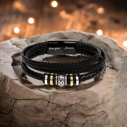 To My Son Bracelet Gift From Mom & Dad | Gifts for Son, Teen Boys for Birthday, Graduation, Christmas & Easter | Beautiful Cuban Cross Bracelet with Heartfelt Message Card & Gift Box