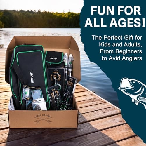 Goture Fishing Rod and Reel Combos-2PCS Telescopic Fishing Pole+2PCS Pre-Loaded Spinning Reels with Carrier Bag,1.8M-2.7M Telescopic Rod Reel Kit for Starter Travel Saltwater Freshwater,Gifts for Men