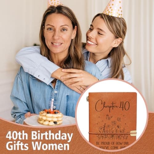 40th Birthday Decorations for Women, 1986 40 Year Old Bday Gift for Friend, Sister, Wife, Mom, Turning 40 Notebook Present BeneCharm 40th Birthday Gifts Women, Chapter 40 Journal Gift for Her B0FY2F2K8G