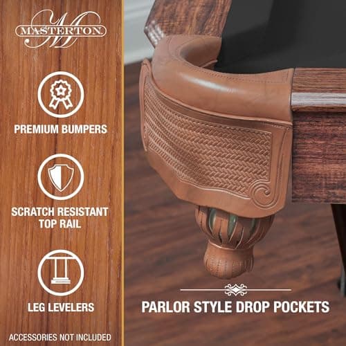 EastPoint Sports Masterton 2.0 Billiard Bar-Size Pool Table 87 Inch - Perfect for Family Game Room