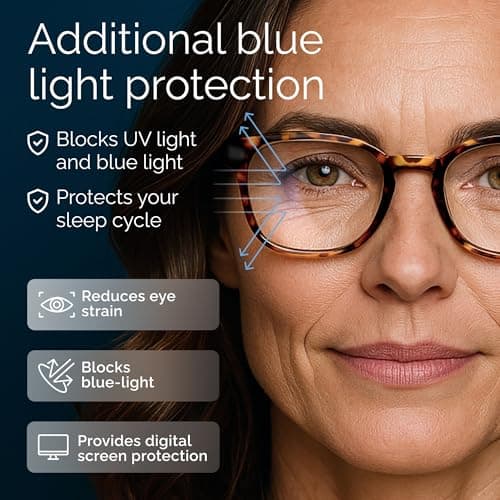 CCVOO 2.25 Reading Glasses for Women, Eye glasses, Blue Light Readers for Women, Cheaters