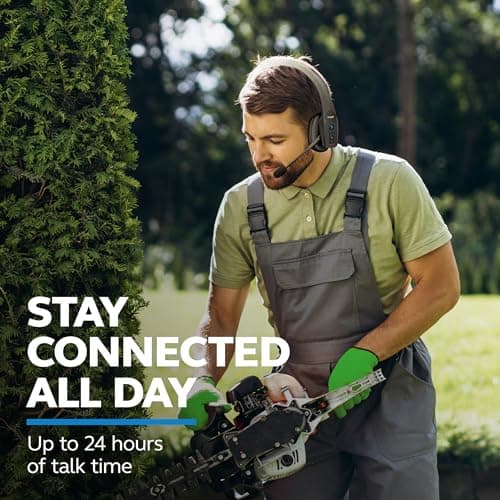 96% noise canceling headset for truck drivers; padded comfort, 24 hr talk time BlueParrott B450-XT Bluetooth Headset B087R97MM2