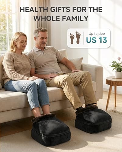 2026 Upgraded, Heat Up to 130°F, Reversible Kneading, 2-in-1 Foot and Back Massager for Home Office Use, Fits Men's Size 13 Snailax Shiatsu Foot Massager with Heat, Foot Warmer with Removable Cover B07SG4VBTY