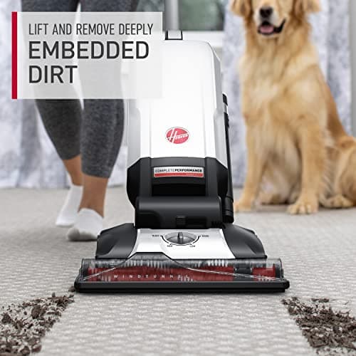 Hoover Complete Performance Corded Vacuum Cleaner, Bagged Vacuum Cleaner, Traps 99% of Dust Matter, Wide Cleaning Path, Includes Pet Upholstery Tool, Powerful Vacuum Cleaners for Home Use